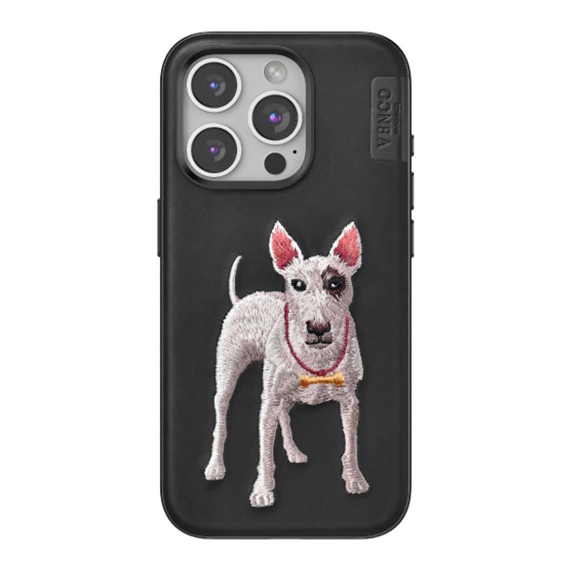 Venco İphone 15 Pro Max Perma Desenli Kapak - Siyah