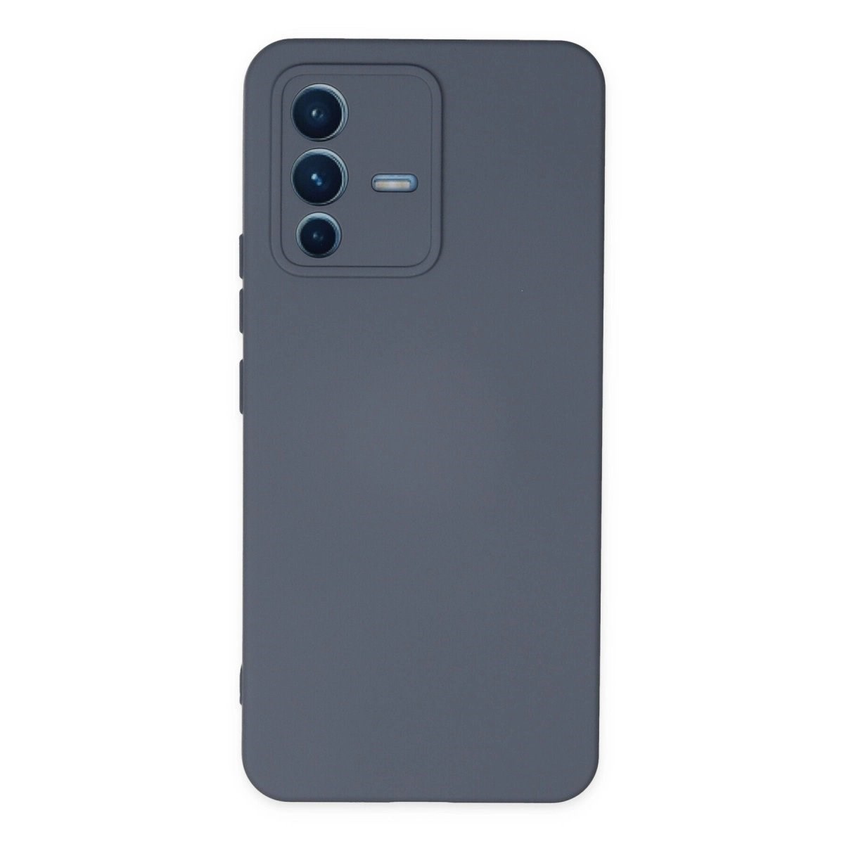 Vivo V23 5g Kılıf Nano İçi Kadife Silikon - Gri