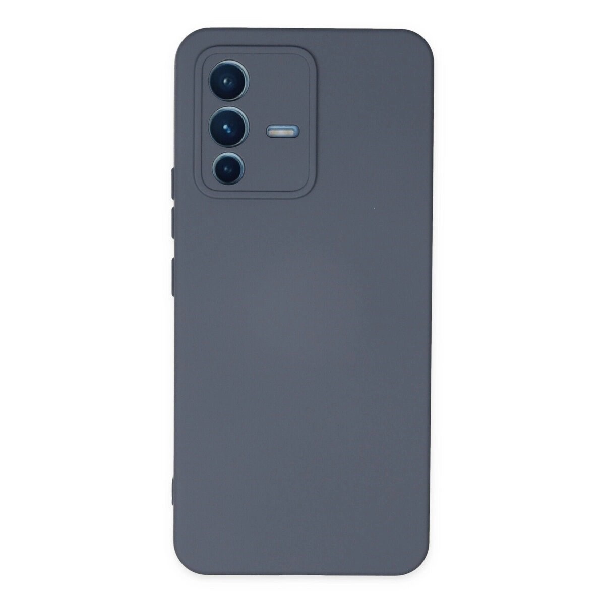 Vivo V23 5g Kılıf Nano İçi Kadife Silikon - Gri