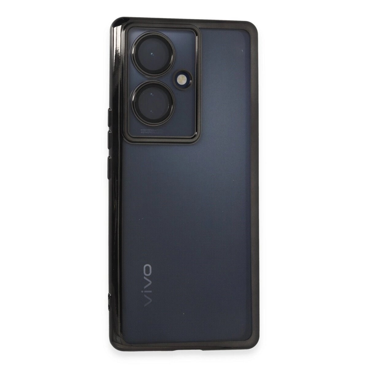 Vivo V29 Lite Kılıf Razer Lensli Silikon - Siyah