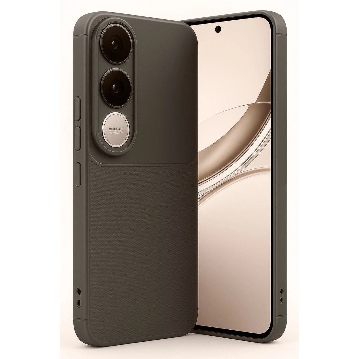 Vivo V50 Lite 4g Auto Focus Karbon Kapak - Kahverengi