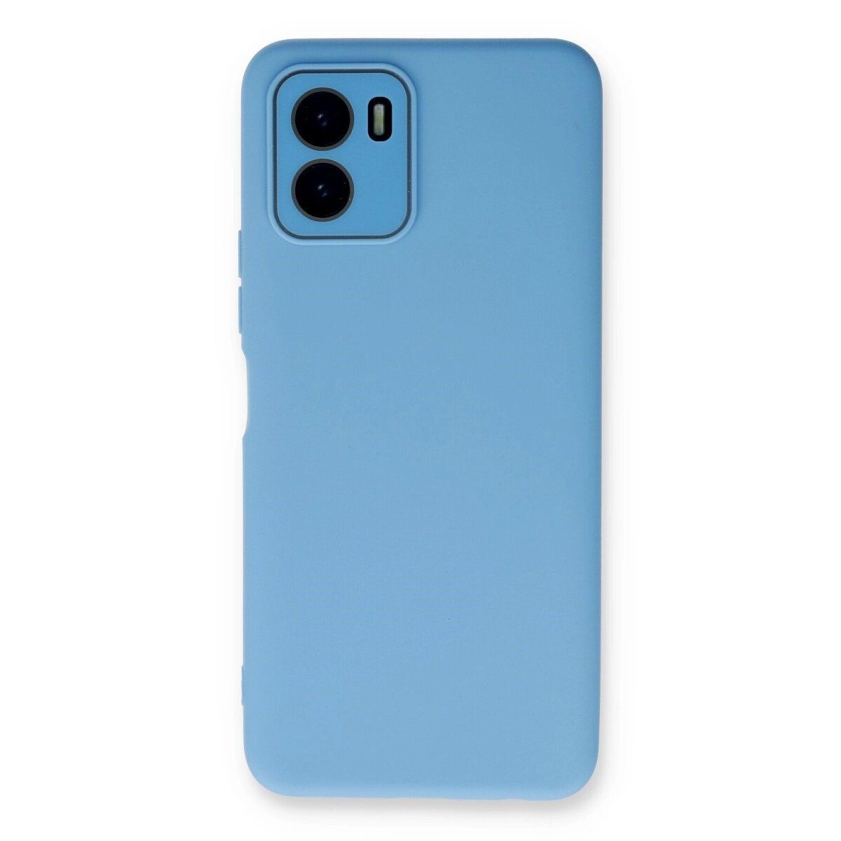 Vivo Y15s Kılıf Lansman Glass Kapak - Mavi