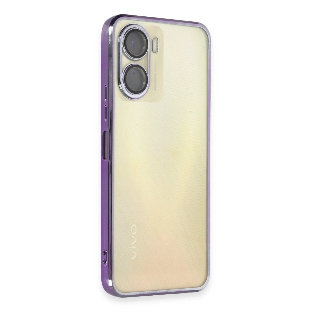 Vivo Y16 Kılıf Razer Lensli Silikon - Mor