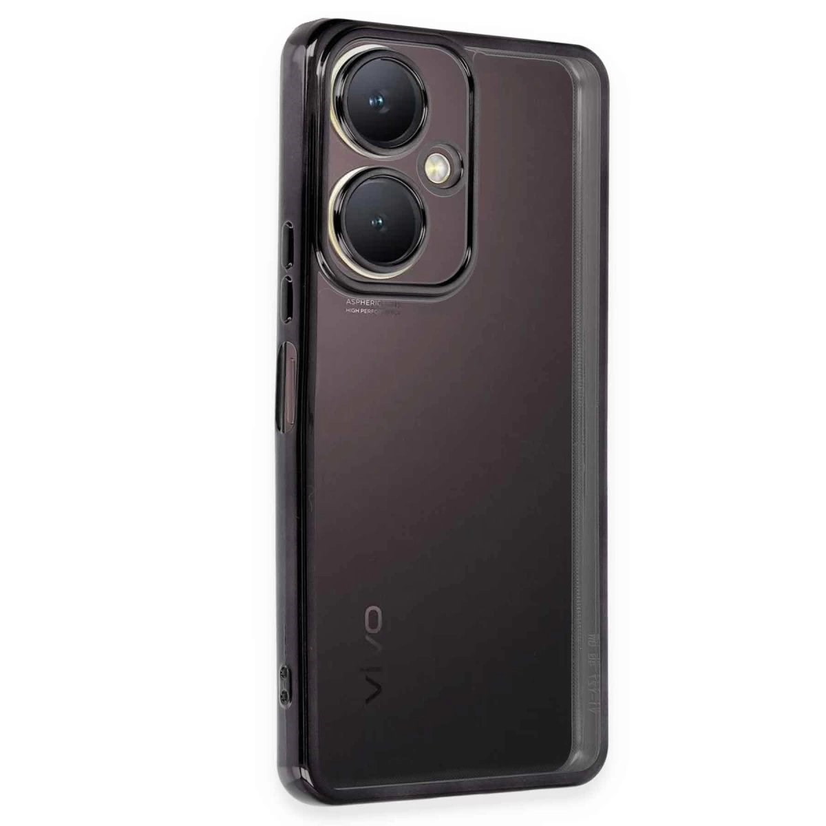 Vivo Y27 Kılıf Razer Lensli Silikon - Siyah