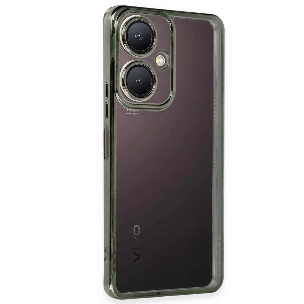 Vivo Y27 Kılıf Razer Lensli Silikon - Yeşil
