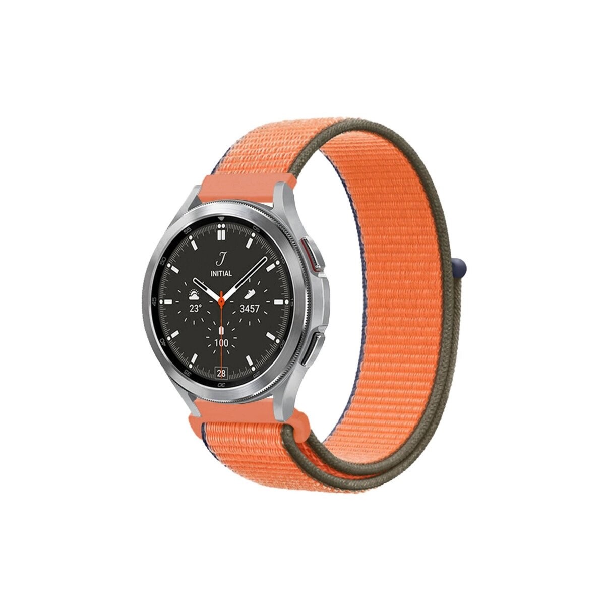 Watch 22mm Hasırlı Cırtcırtlı Kordon (saat Değildir) - Turuncu