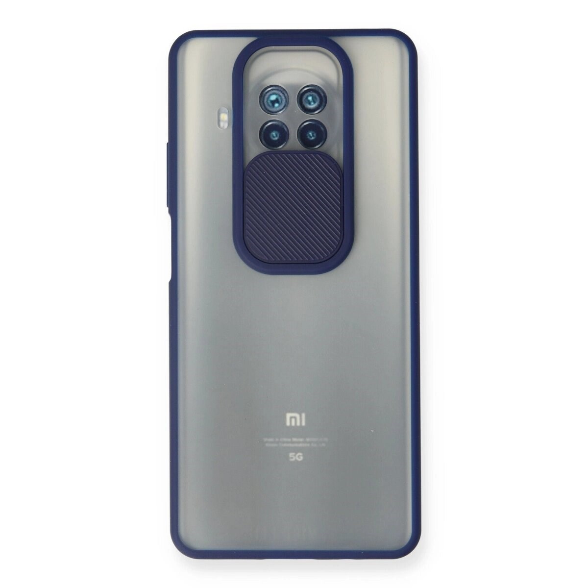 Xiaomi Mi 10t Lite Kılıf Palm Buzlu Kamera Sürgülü Silikon - Lacivert