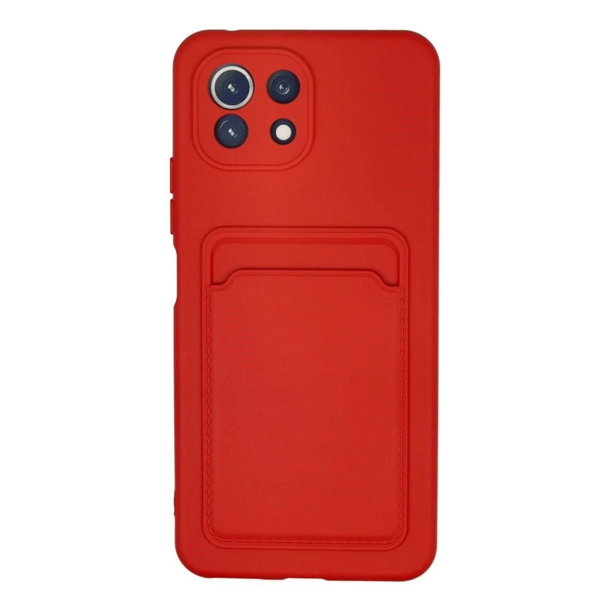 Xiaomi Mi 11 Kılıf Kelvin Kartvizitli Silikon - Kırmızı