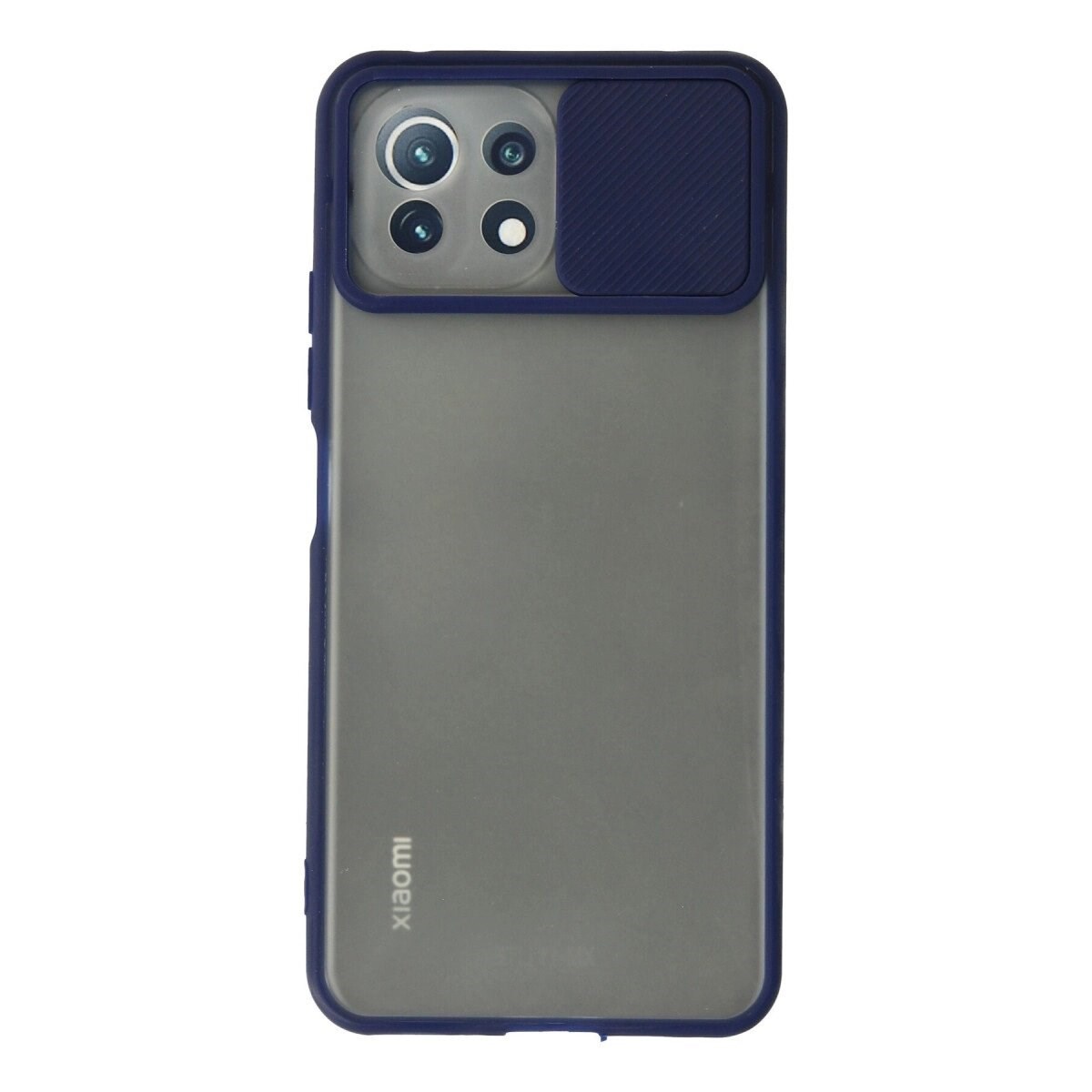Xiaomi Mi 11 Lite Kılıf Palm Buzlu Kamera Sürgülü Silikon - Lacivert