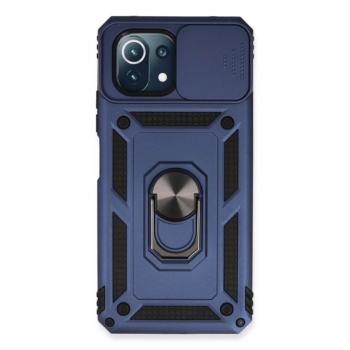 Xiaomi Mi 11 Lite Kılıf Pars Lens Yüzüklü Silikon - Lacivert