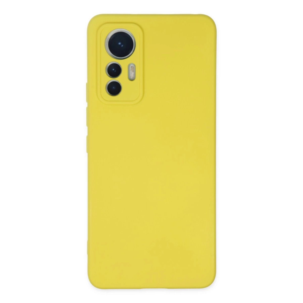 Xiaomi Mi 12 Lite Kılıf Nano İçi Kadife Silikon - Sarı
