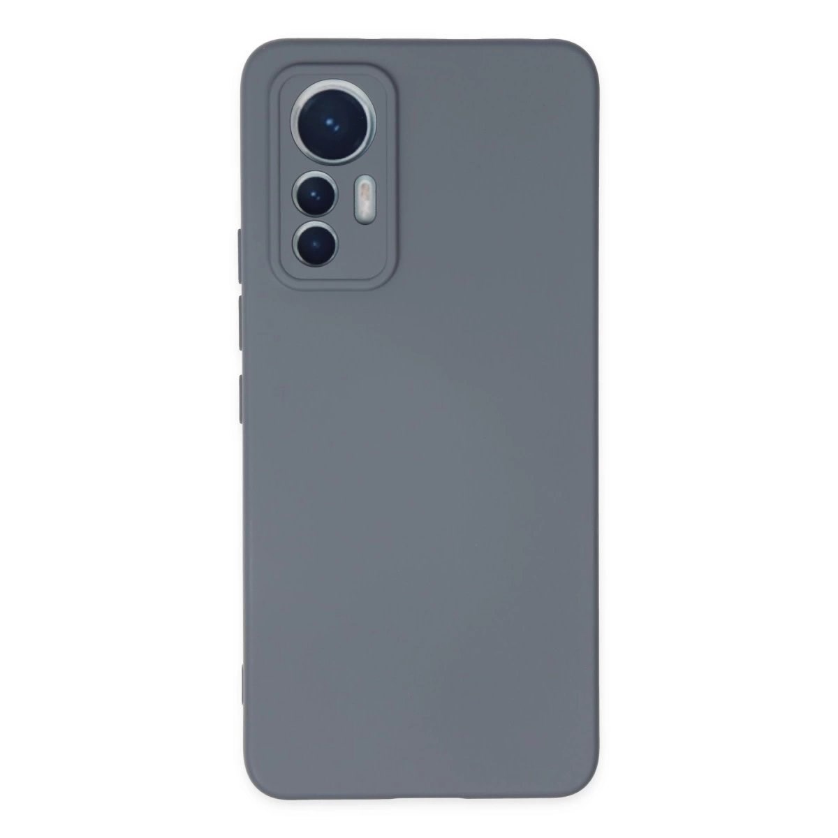 Xiaomi Mi 12 Lite Kılıf Nano İçi Kadife Silikon - Gri