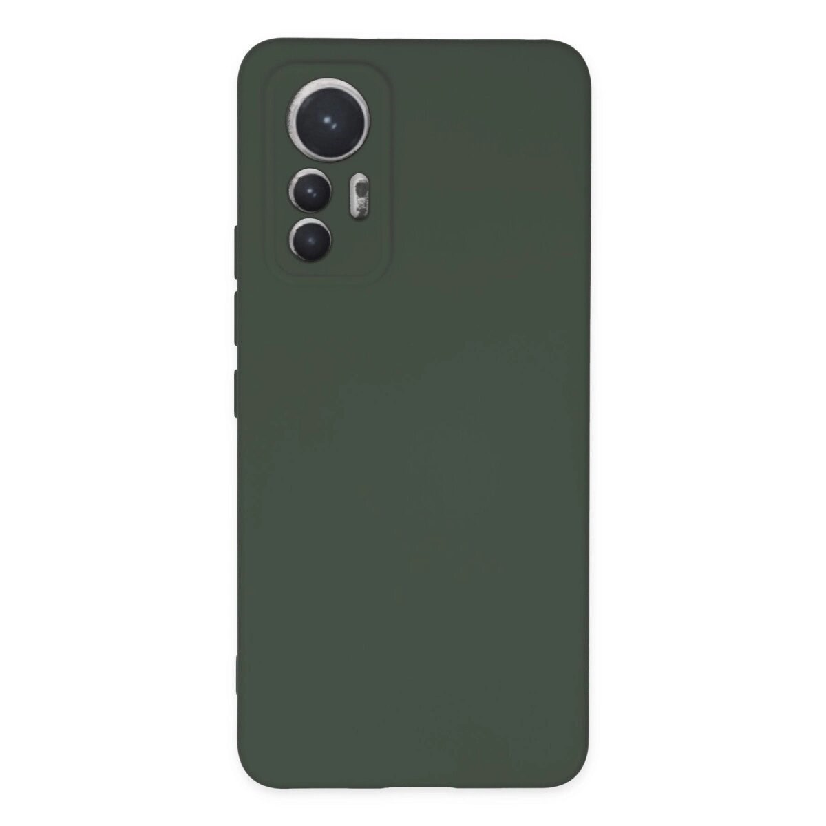 Xiaomi Mi 12 Lite Kılıf Nano İçi Kadife Silikon - Koyu Yeşil