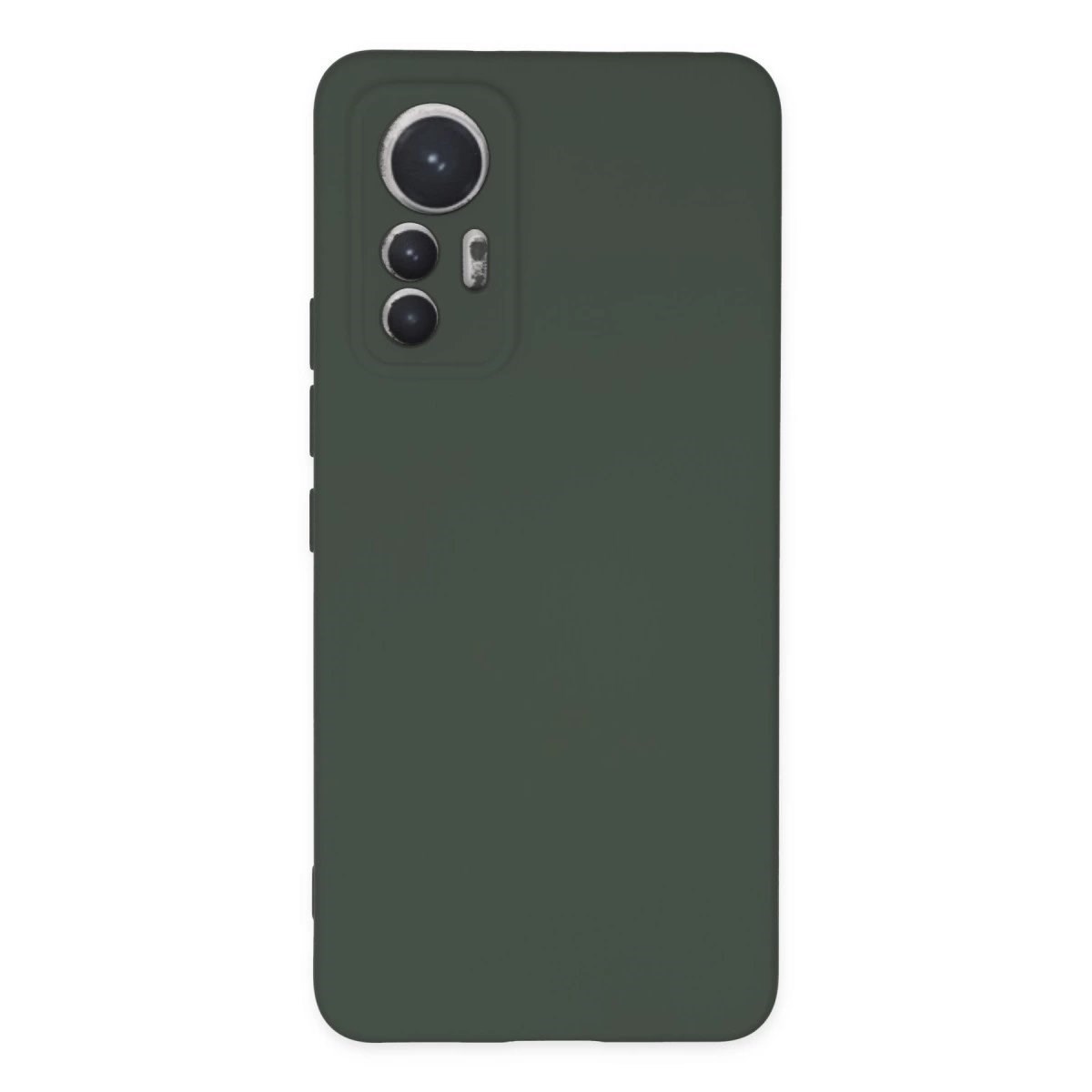 Xiaomi Mi 12 Lite Kılıf Nano İçi Kadife Silikon - Koyu Yeşil