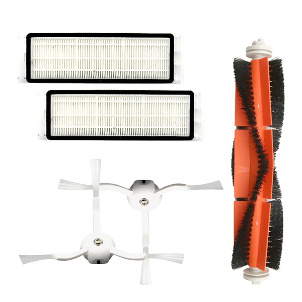 Xiaomi Mi Robot Vakum 2 Roborock S50 S51 S5 Hepa Filtre + Yan Fırça Ana Fırça Için Toz Kutusu Set-(1903)