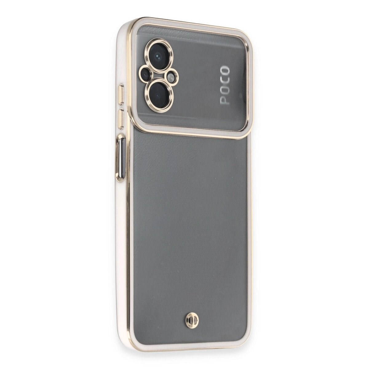 Xiaomi Poco M5 Kılıf Liva Lens Silikon - Beyaz