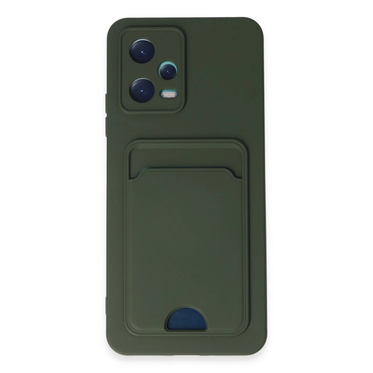Xiaomi Poco X5 5g Kılıf Kelvin Kartvizitli Silikon - Koyu Yeşil