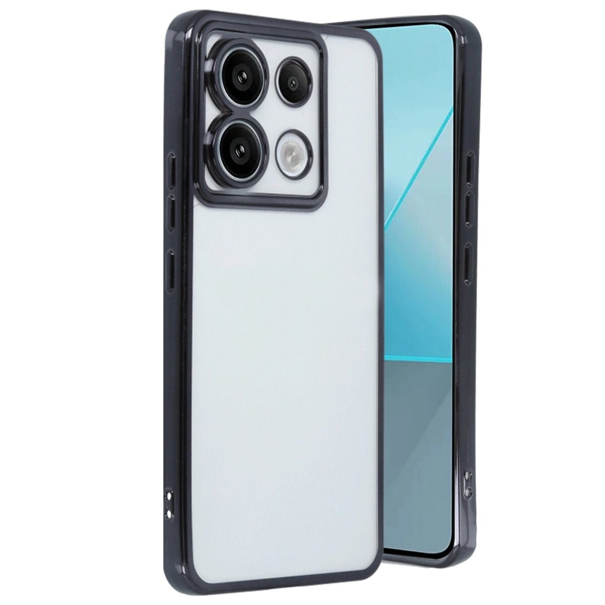 Xiaomi Poco X6 Kılıf Razer Lensli Silikon - Siyah