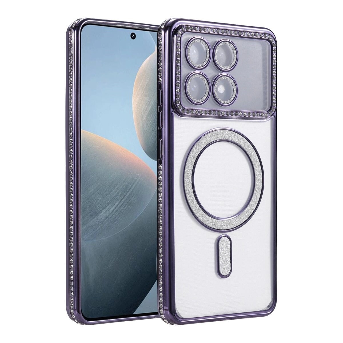 Xiaomi Poco X6 Pro Joke Simli Magneticsafe Kılıf - Derin Mor