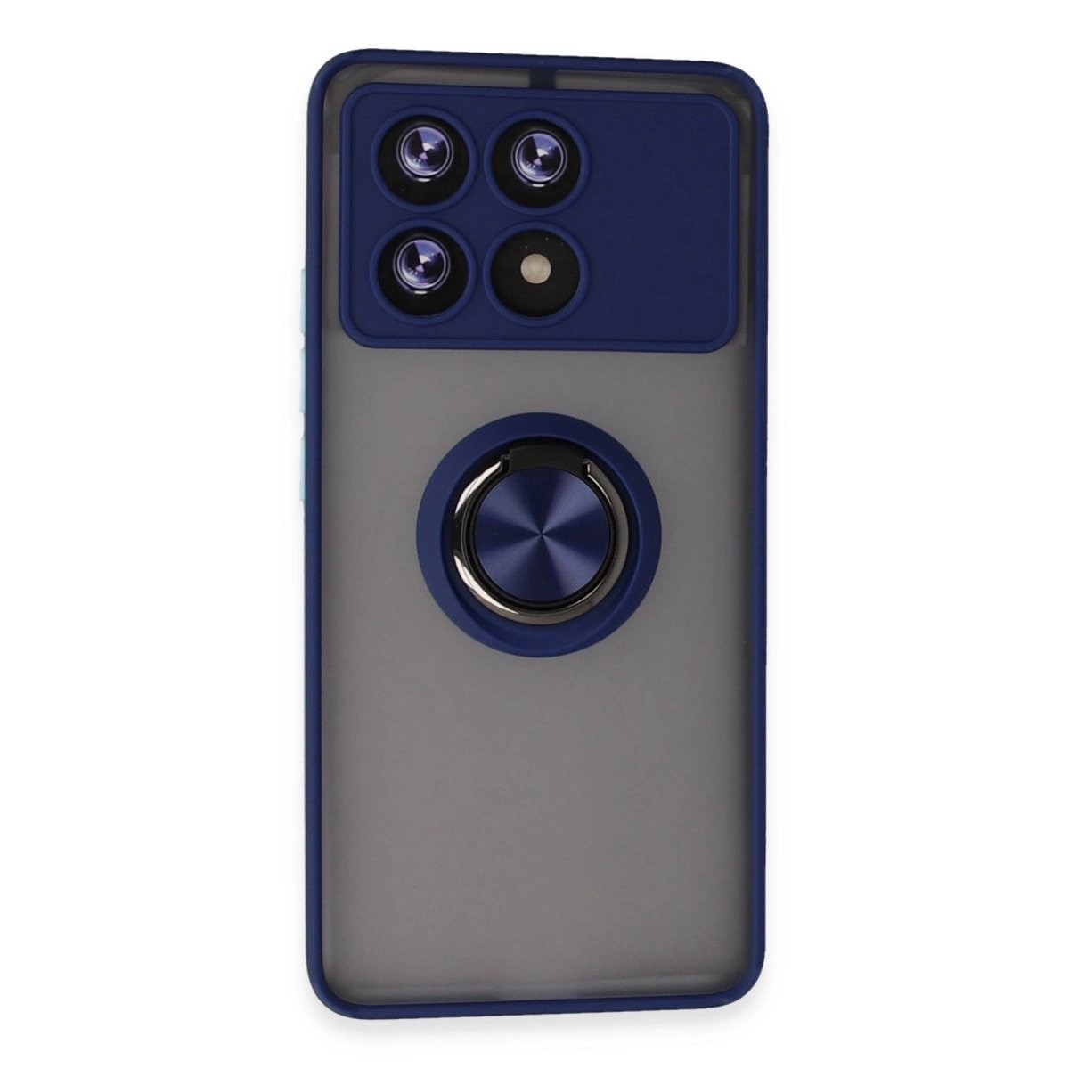 Xiaomi Poco X6 Pro Kılıf Montreal Yüzüklü Silikon Kapak - Lacivert