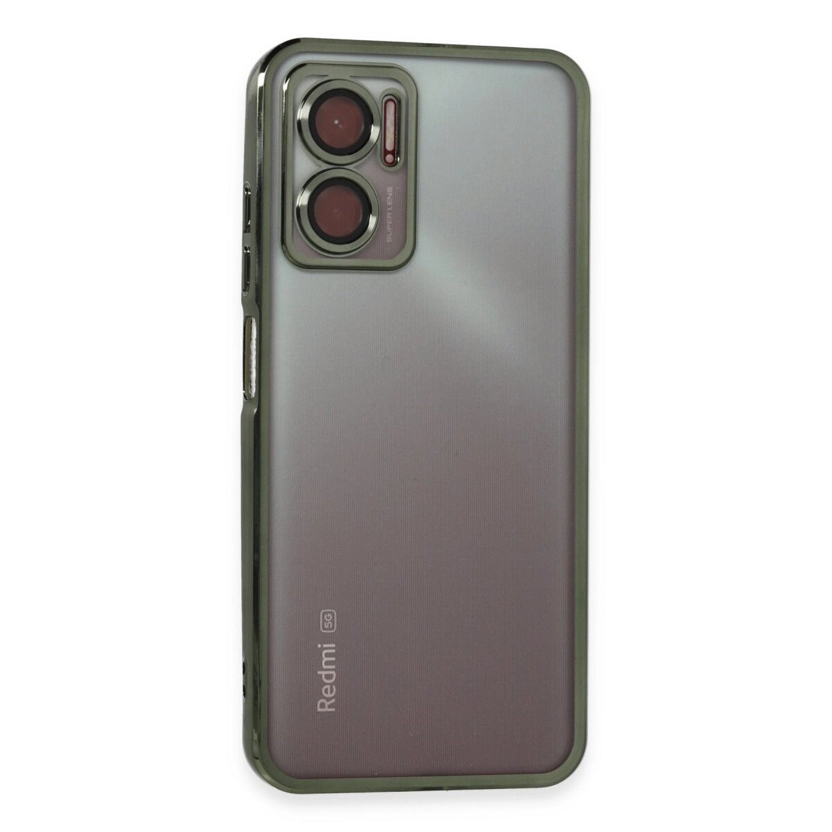 Xiaomi Redmi 10 5g Kılıf Razer Lensli Silikon - Yeşil