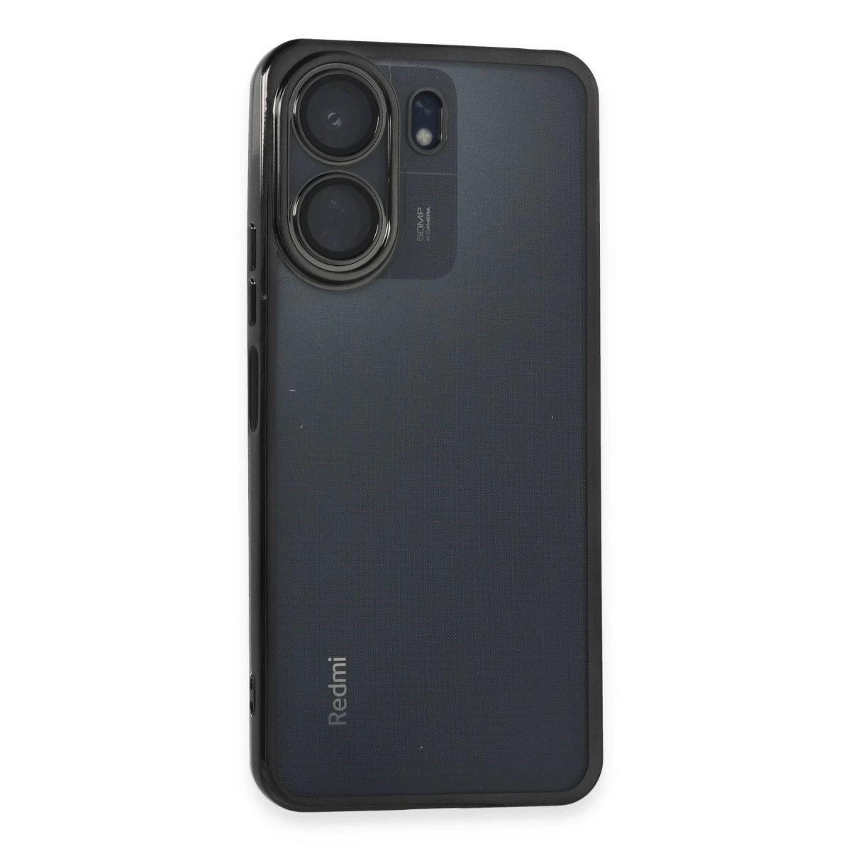 Xiaomi Redmi 13c Kılıf Razer Lensli Silikon - Siyah