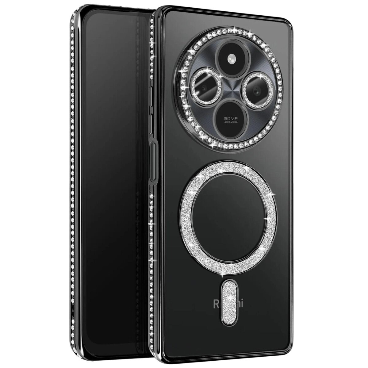 Xiaomi Redmi 14c Joke Simli Magneticsafe Kılıf - Siyah