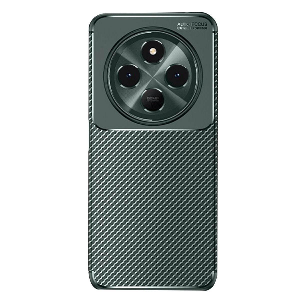 Xiaomi Redmi 14c Kılıf Auto Focus Karbon Kapak - Koyu Yeşil