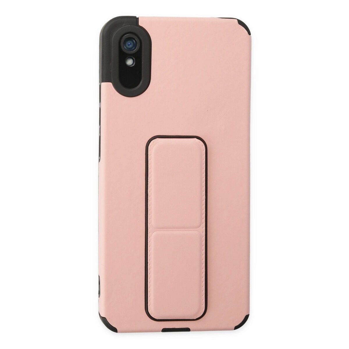 Xiaomi Redmi 9a Kılıf Mega Standlı Silikon - Pudra