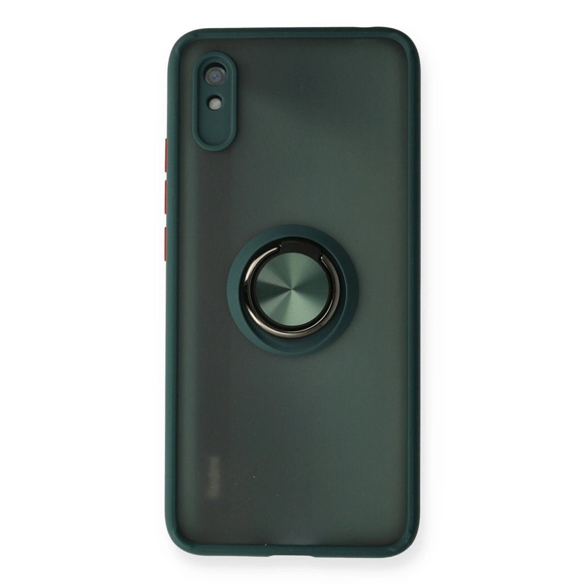 Xiaomi Redmi 9a Kılıf Montreal Yüzüklü Silikon Kapak - Yeşil