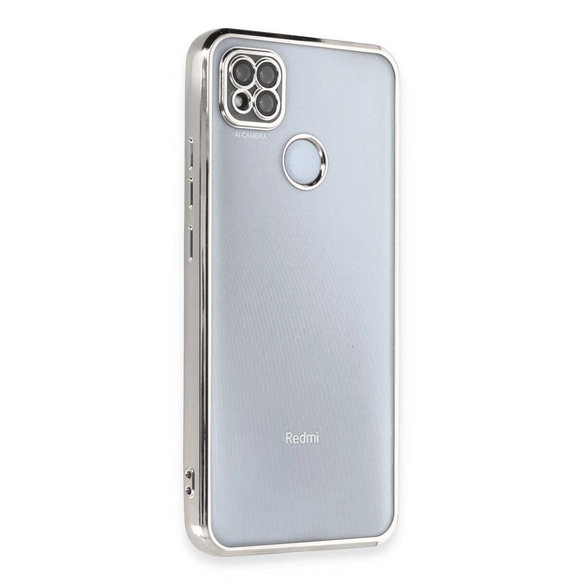 Xiaomi Redmi 9c Kılıf Razer Lensli Silikon - Gümüş