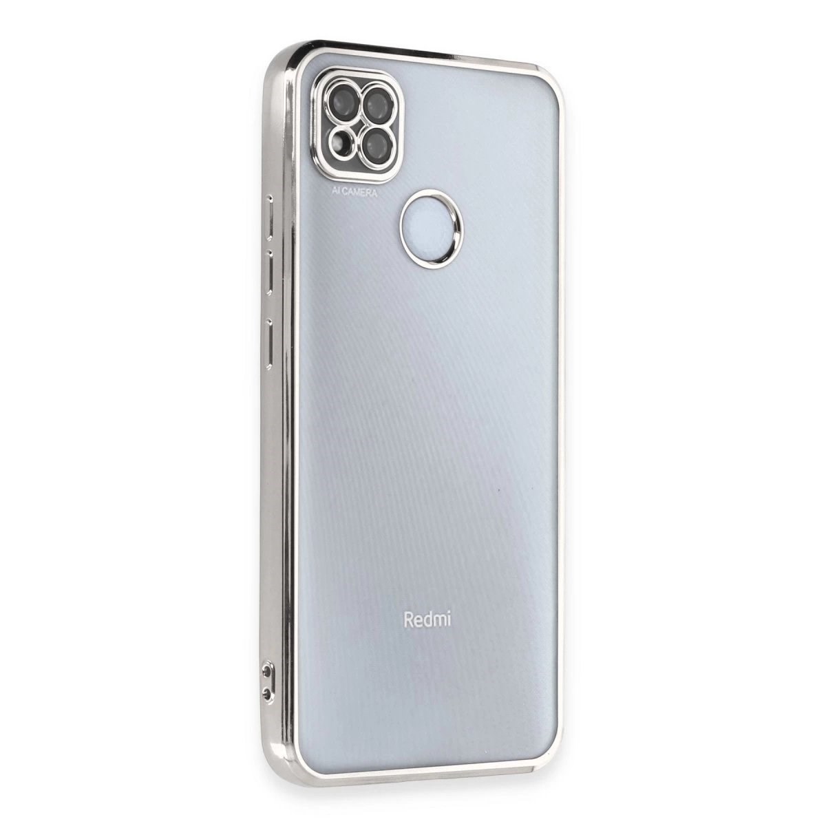 Xiaomi Redmi 9c Kılıf Razer Lensli Silikon - Gümüş