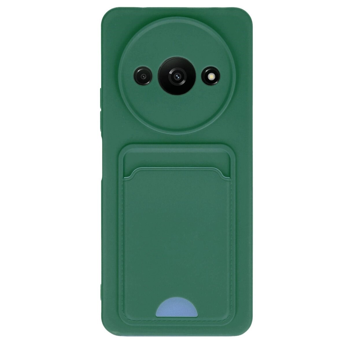 Xiaomi Redmi A3 4g Kılıf Kelvin Kartvizitli Silikon - Koyu Yeşil