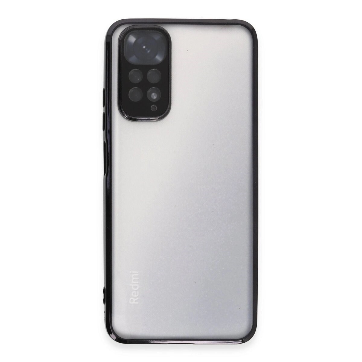 Xiaomi Redmi Note 11 Kılıf Razer Lensli Silikon - Siyah