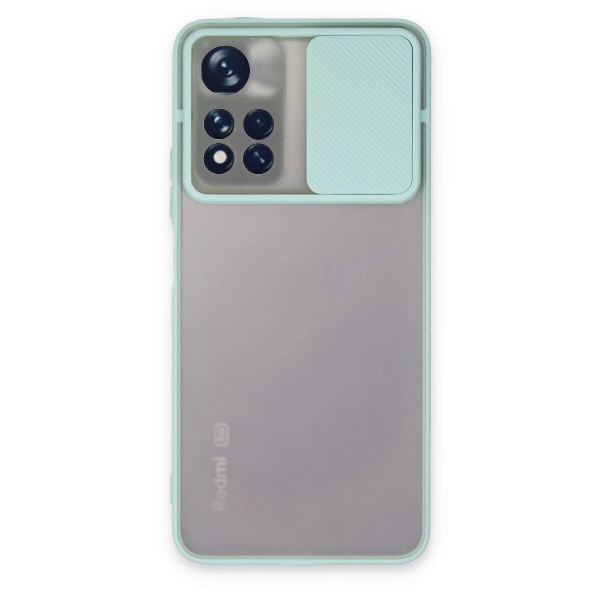 Xiaomi Redmi Note 11 Pro Plus 5g Kılıf Palm Buzlu Kamera Sürgülü Silikon - Turkuaz