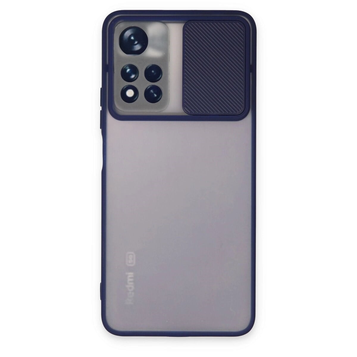 Xiaomi Redmi Note 11t Kılıf Palm Buzlu Kamera Sürgülü Silikon - Lacivert