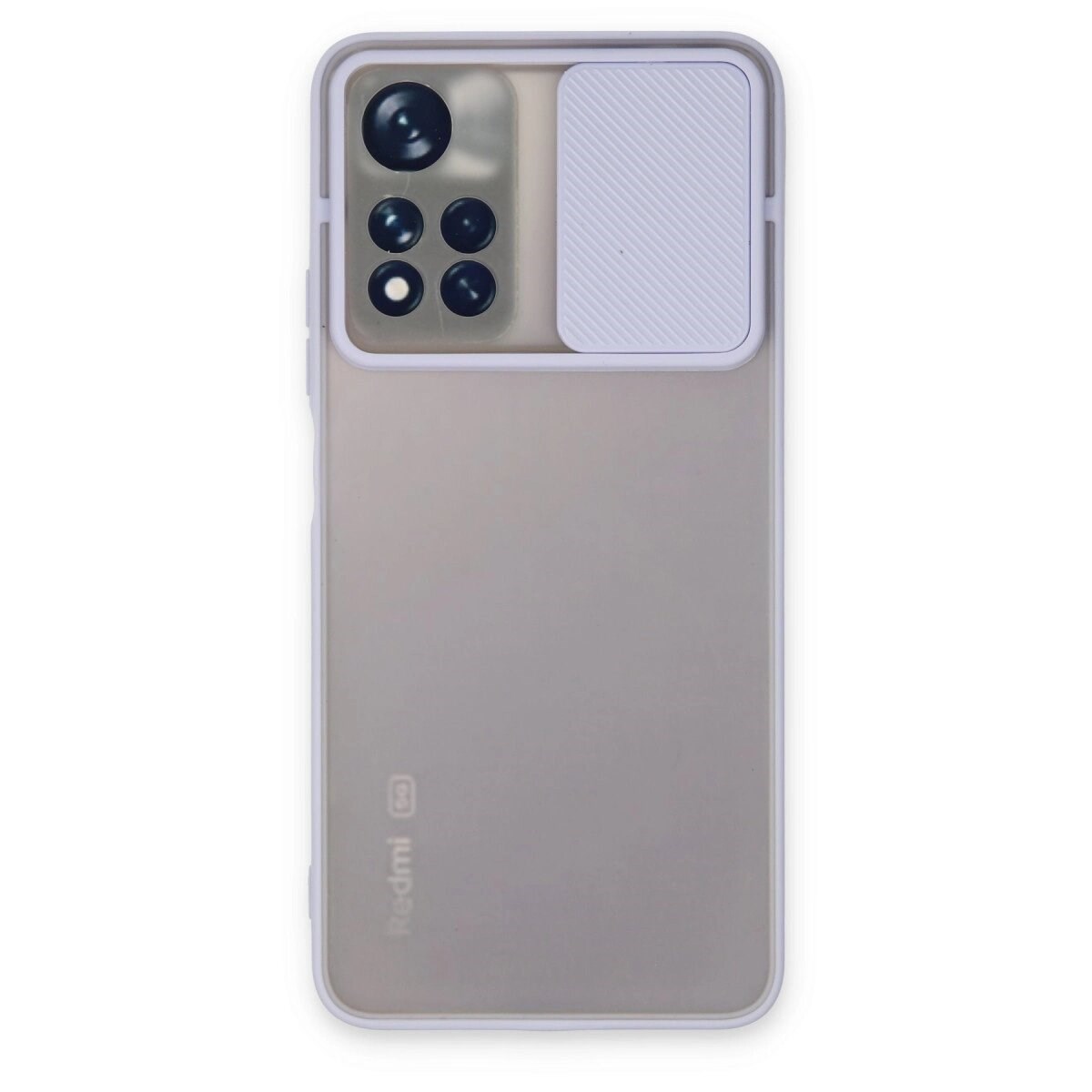 Xiaomi Redmi Note 11t Kılıf Palm Buzlu Kamera Sürgülü Silikon - Lila
