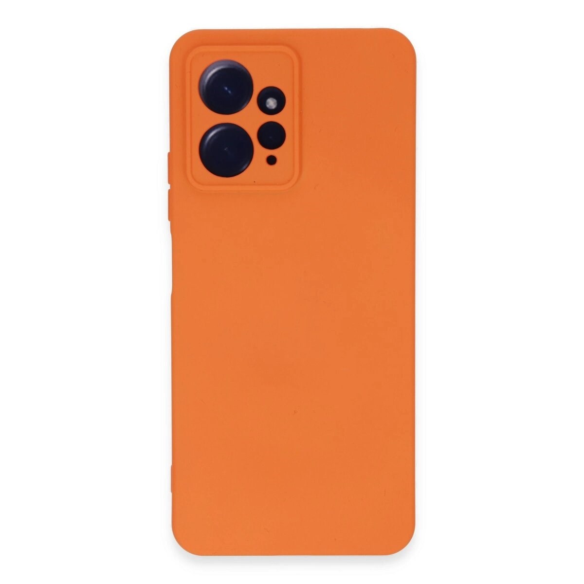 Xiaomi Redmi Note 12 4g Kılıf Nano İçi Kadife Silikon - Turuncu