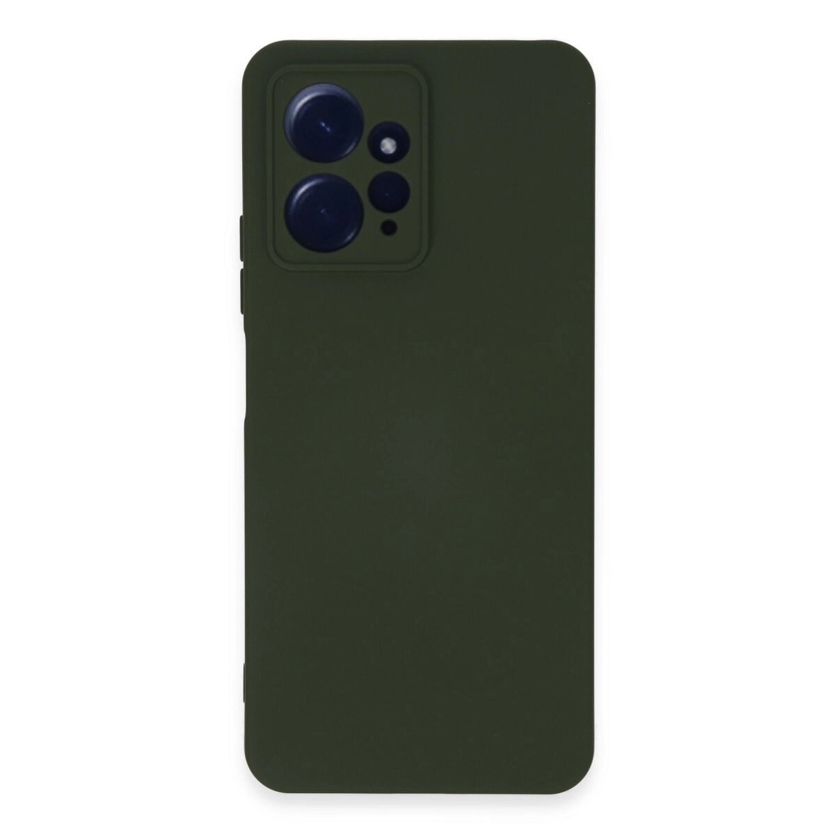Xiaomi Redmi Note 12 4g Kılıf Nano İçi Kadife Silikon - Koyu Yeşil