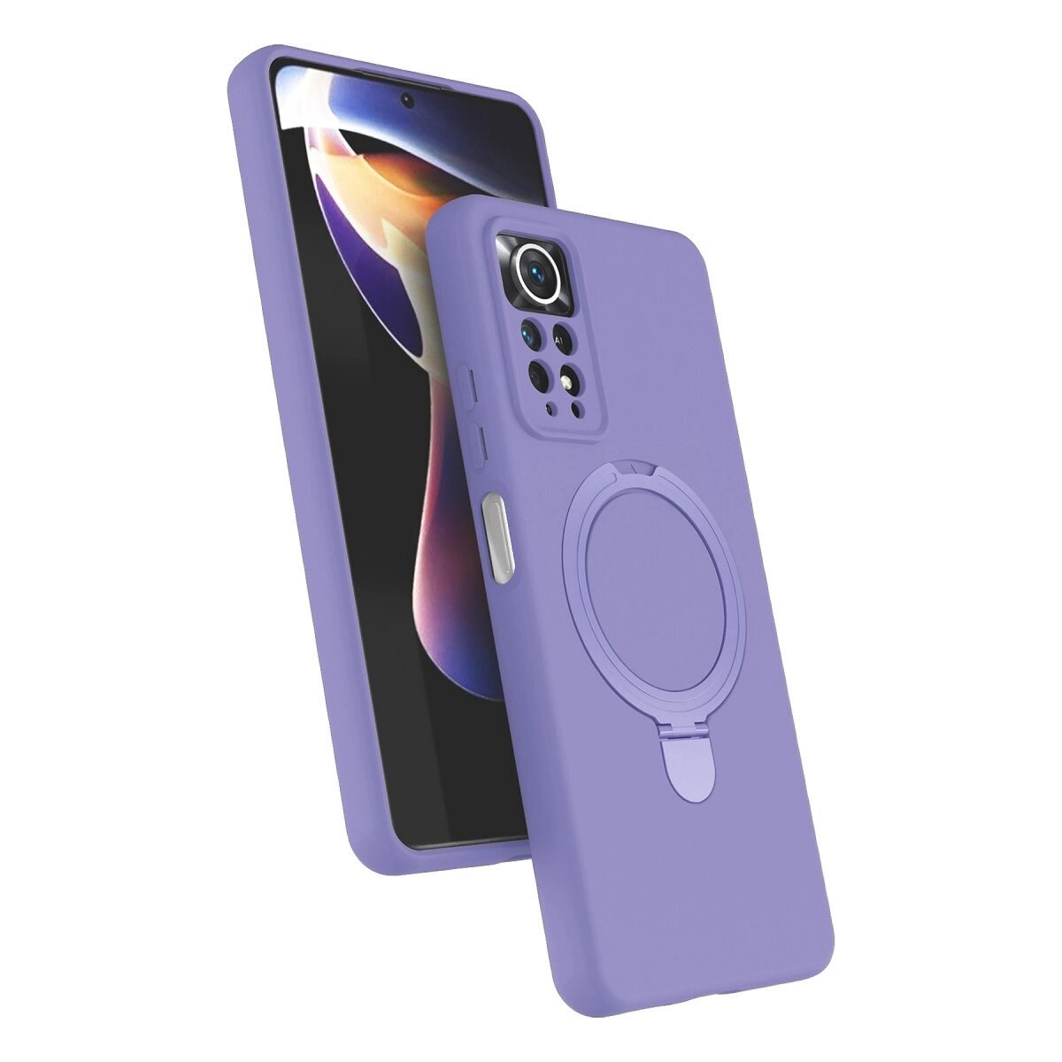Xiaomi Redmi Note 12 Pro 4g Regal Magsafe Standlı Kapak - Lila