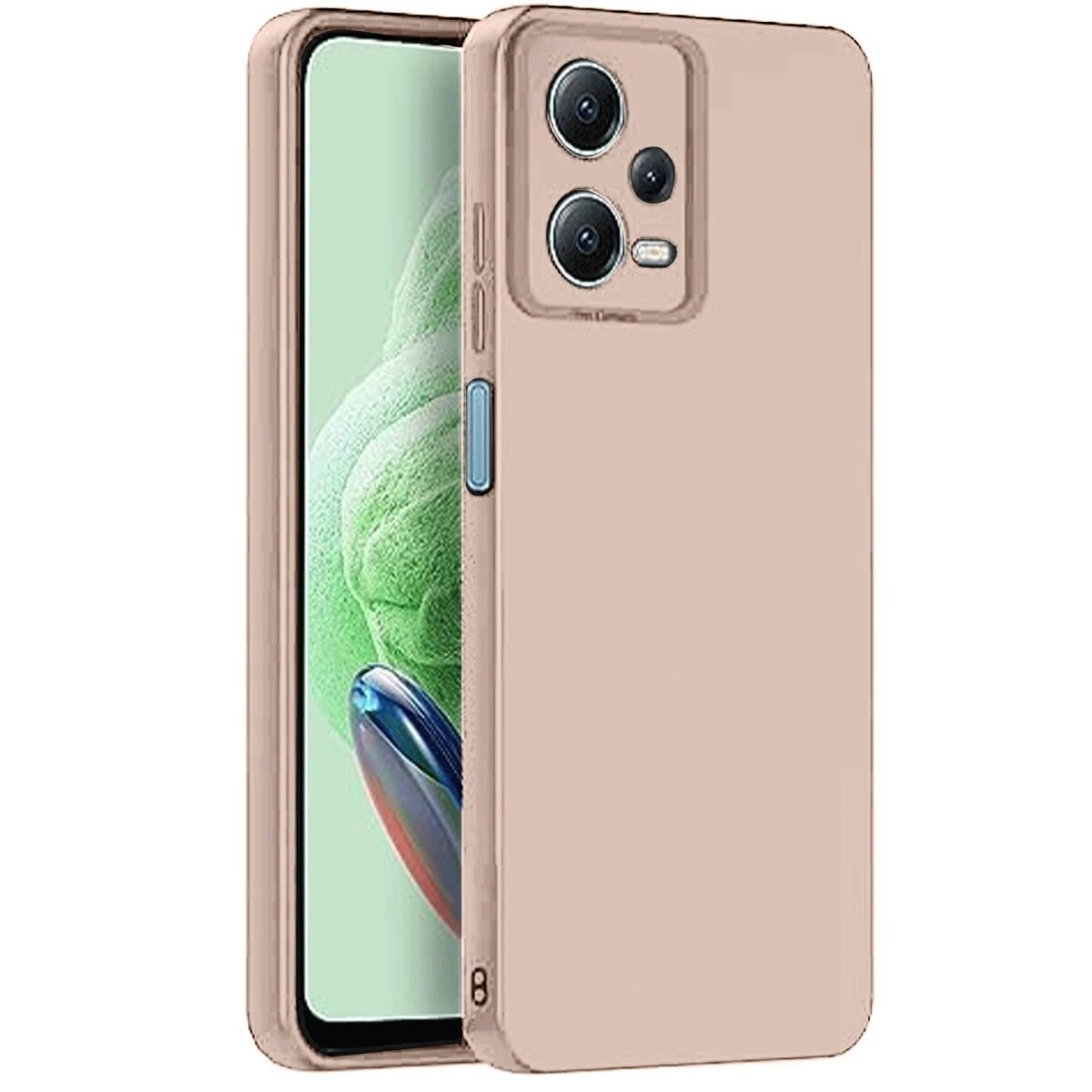 Xiaomi Redmi Note 12 Pro 5g Kılıf Nano İçi Kadife Silikon - Pudra