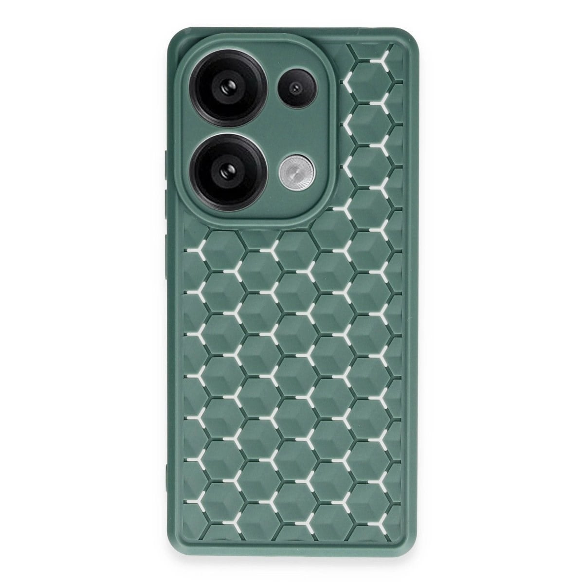 Xiaomi Redmi Note 13 Pro 4g Kılıf Petek Silikon Kapak - Koyu Yeşil