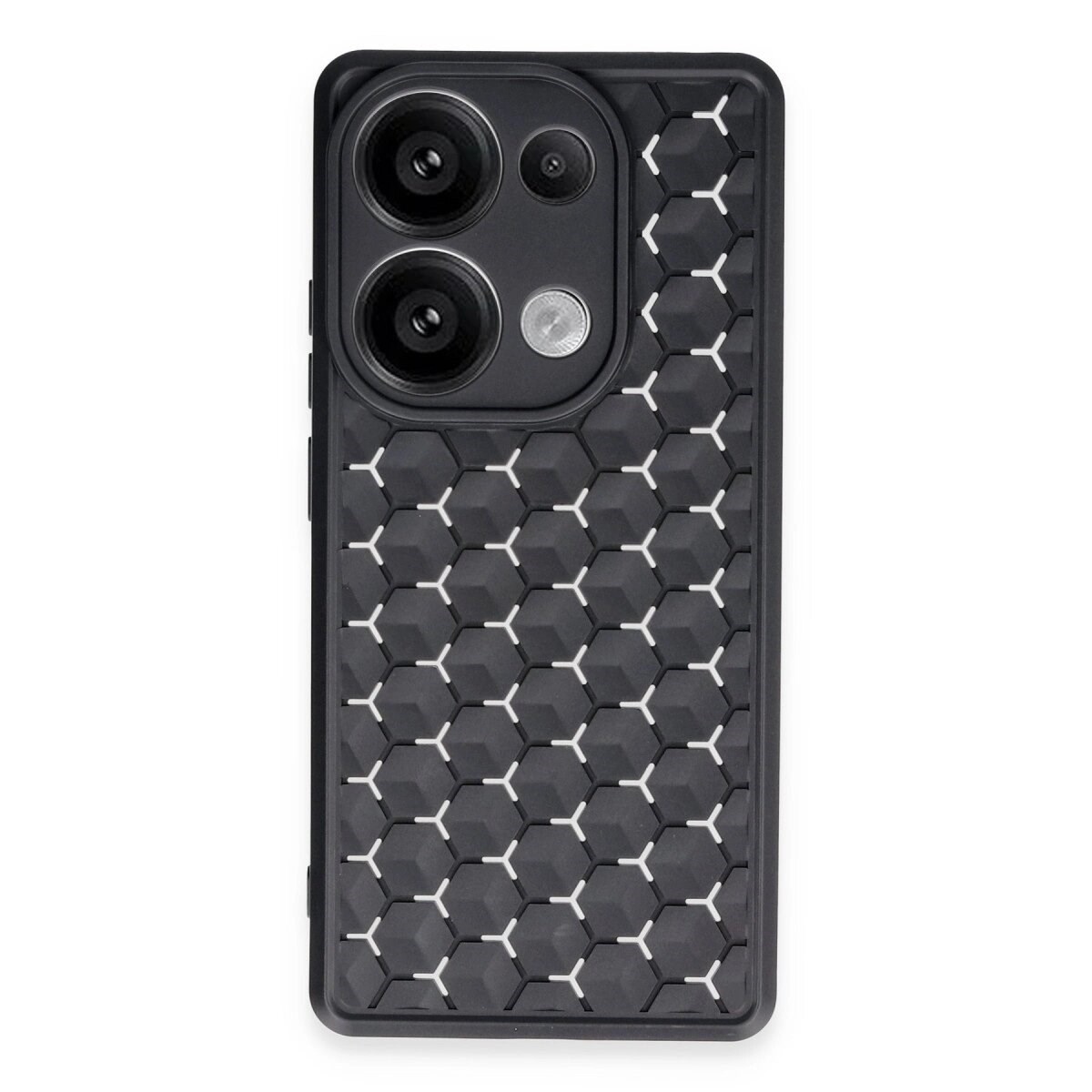 Xiaomi Redmi Note 13 Pro 4g Kılıf Petek Silikon Kapak - Siyah