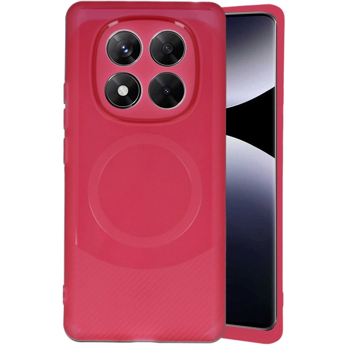 Xiaomi Redmi Note 14 Pro 4g Kılıf Maya Karbon Kapak - Bordo