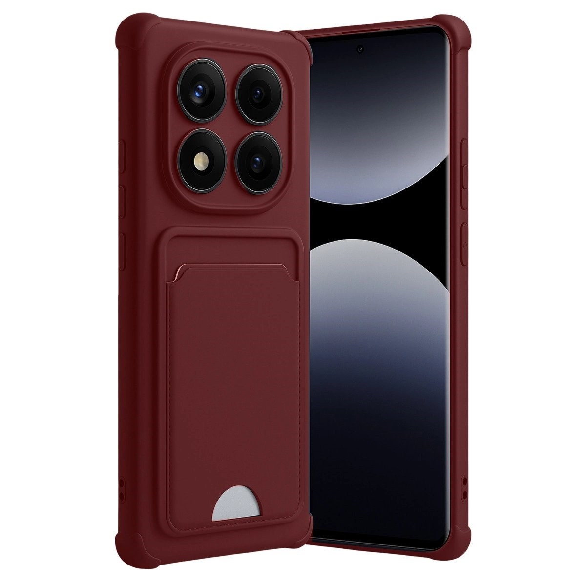 Xiaomi Redmi Note 14 Pro 5g Kelvin Kartvizitli Silikon - Bordo