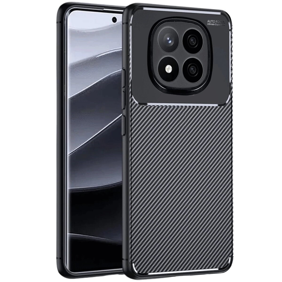 Xiaomi Redmi Note 14 Pro 5g Kılıf Auto Focus Karbon Kapak - Siyah