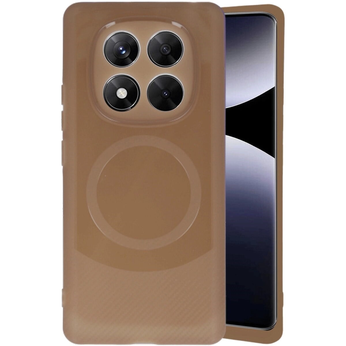 Xiaomi Redmi Note 14 Pro 5g Kılıf Maya Karbon Kapak - Kahverengi