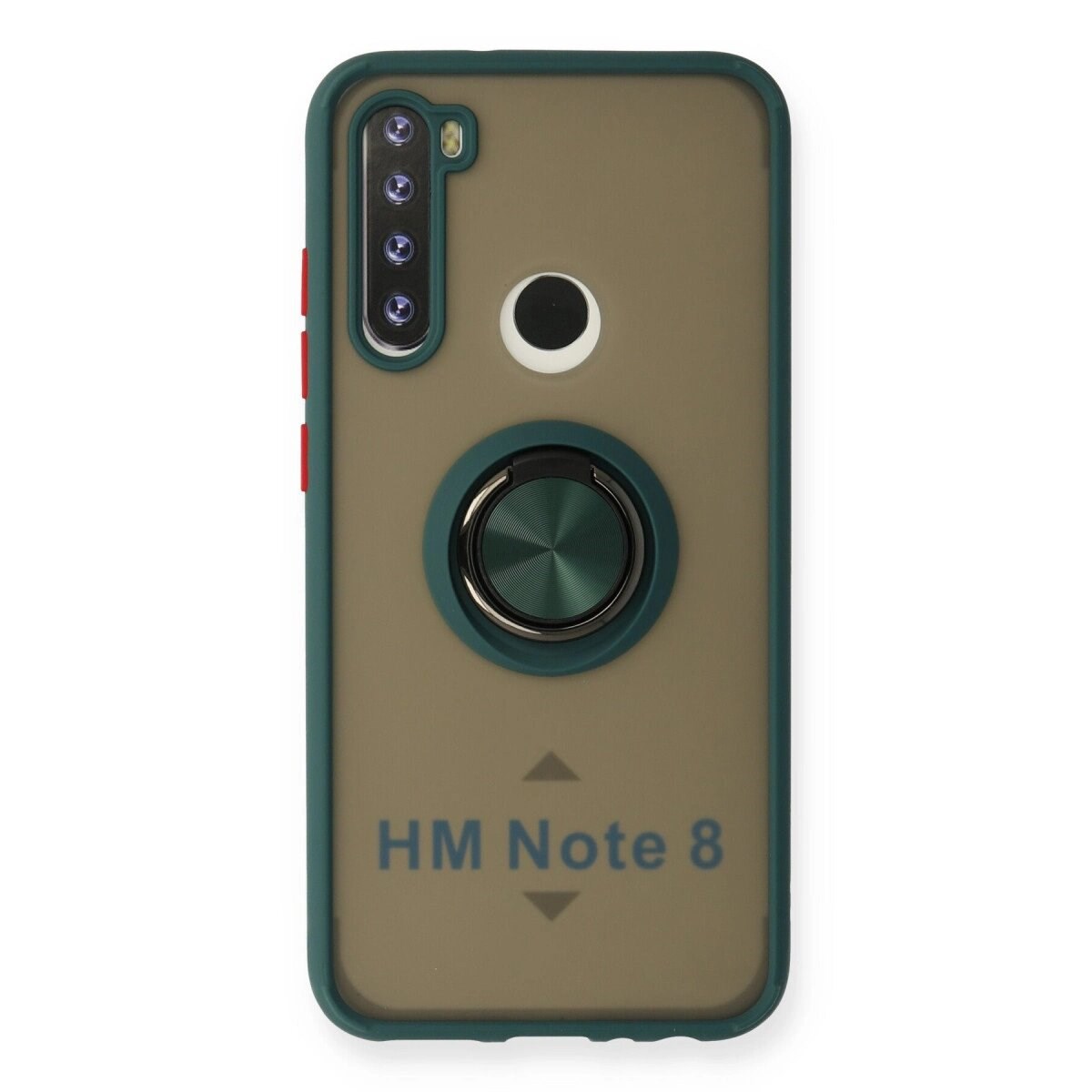 Xiaomi Redmi Note 8 Kılıf Montreal Yüzüklü Silikon Kapak - Yeşil