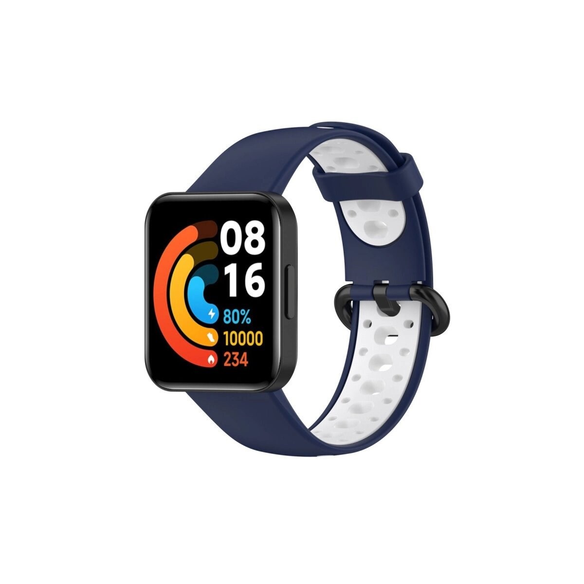 Xiaomi Redmi Watch 2 Spor Delikli Kordon (saat Değildir) - Lacivert-beyaz