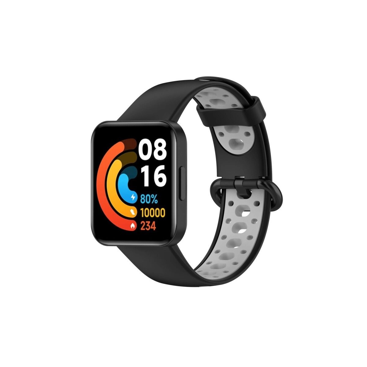 Xiaomi Redmi Watch 2 Spor Delikli Kordon (saat Değildir) - Siyah-gri